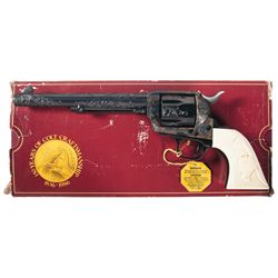 Factory Engraved Colt Custom Shop Third Generation Single Action Army Revolver with Steer Head Ivory