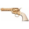 Image 5 : Factory Engraved Gold Plated Colt Single Action Revolver with Original Box Factory Letter and Ivory 