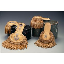 Two Pairs of European Epaulettes with Storage Containers