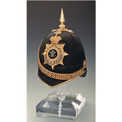 North Staffordshire Regiment Officer's Blue Cloth Home Service Helmet