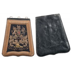Royal Artillery Officer's Dress Sabretache with Leather Cover