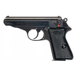 Rare RJ Marked World War II Nazi Walther PP Semi-Automatic Pistol