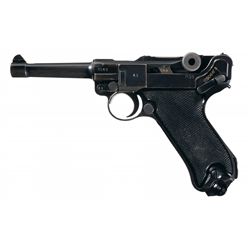 World War II Mauser "byf" Code 1942 Production Black Widow P.08 Luger Pistol