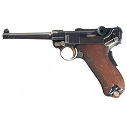 Extremely Rare DWM Model 1900 Swiss Luger Pistol with Unique "E" Letter Prefix Serial Number