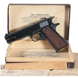 Pre-War Colt Ace Model .22 Semi-Automatic Pistol with Matching Box