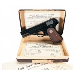 Brilliant Colt Model 1903 Pocket Hammerless Semi-Automatic Pistol with Original Box and Factory Lett