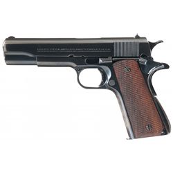 Pre-War Colt Government Model National Match Semi-Automatic Pistol with Factory Letter