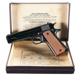 Unique Pre-War Colt Government Model Semi-Automatic Pistol with Box
