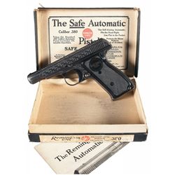 Magnificent Rare Factory Engraved Remington Model 51 Semi-Automatic Pistol with Box
