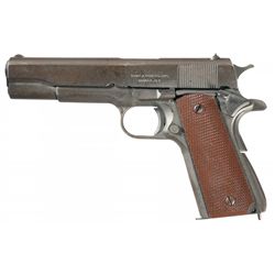 Excellent World War II Ithaca Model 1911A1 U.S. Army Semi-Automatic Pistol with Shoulder Holster