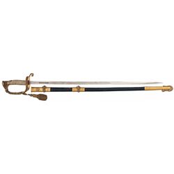 Historic N.S. Meyer U.S. Coast Guard Officer's Presentation Sword, Inscribed to Actor/Musician Rudy 