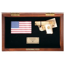 Cased American Historical Foundation Golden Tribute to the Armed Forces U.S. Marines Colt 1908 .25 A