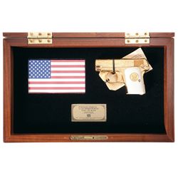 Cased American Historical Foundation Golden Tribute to the Armed Forces Colt .25 Auto U.S. Navy Comm