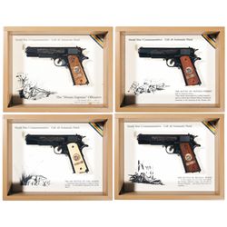 Collector's Set of Four Cased Colt World War I Commemorative Semi-Automatic Pistols