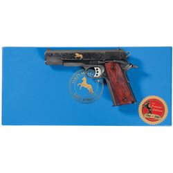 Gold Highlighted Colt Government Model 1911 Semi-Automatic Pistol with Box