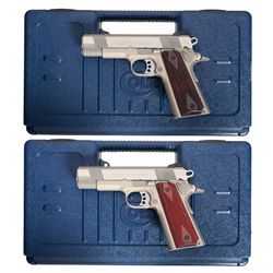 Two Colt Commander Model 1911 Semi-Automatic Pistols with Cases