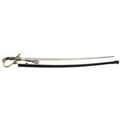 Exceptional Paul Weyersberg Nazi Lion Head Officer's Sword with Scabbard Portapee and Thomas Johnson