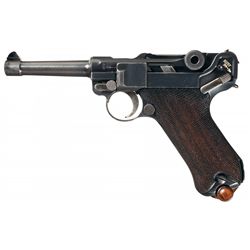 Extremely Rare Early DWM 1923 "Dutch Naval Contract" Luger Pistol with Holster