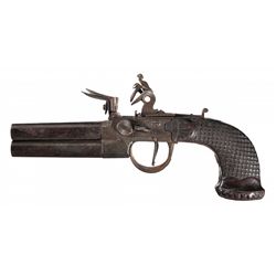 Unidentified Four Barrel Flintlock Pistol with No Maker Mark