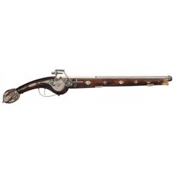 Ornately Decorated Victorian Wheelock Pistol