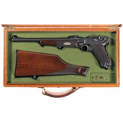 Desirable DWM Model 1902 Luger Carbine Complete with Matching Shoulder Stock and Custom Presentation