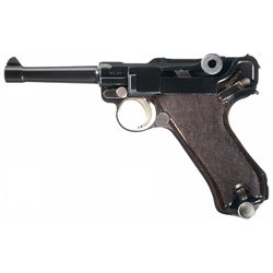 Exceptionally Rare Two Digit Chamber Dated "36" Date Krieghoff Luger Pistol with Two Matching Magazi