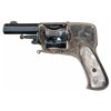 Image 6 : Finely Engraved Gold Inlaid European Folding Trigger Double Action Revolver with Rare Black Pearl Gr