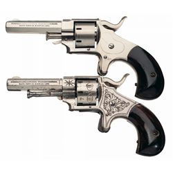 Two High Conditioned and Scarce Forehand & Wadsworth Side Hammer 22 Revolvers