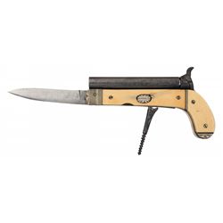 Unique W. Weber Hamburg Knife Pistol with Ivory Grips