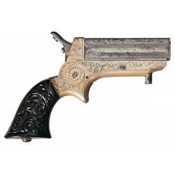 Rare Factory Engraved Sharps Model 1A Pepperbox Pistol