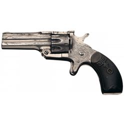 Scarce Factory Engraved Osgood Gun Works Duplex Revolver with Desirable Monarch Marking