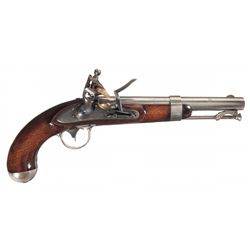 Spectacular Unissued Condition Robert Johnson Model 1836 Flintlock Pistol
