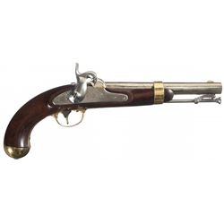 U.S. Aston Contract Model 1842 Percussion Pistol