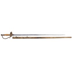 American Infantry Officer's Sword with Indian Princess Pommel and Sheath