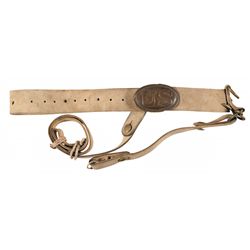 Scarce Mexican War Pattern 1841 Dragoon Saber Belt with Pattern 1839 Belt Plate