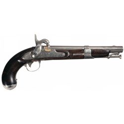 U.S. Simeon North Model 1826 Percussion Conversion Navy Pistol