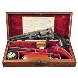 Cased Historic Documented Exhibition Quality Engraved Colt Model 1851 Navy Revolver of London Manufa