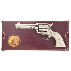 Nickel Plated Colt Third Generation Single Action Army Revolver with Original Box