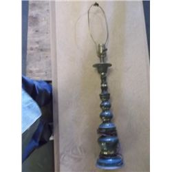 Vintage Green Brass Lamp Lamp approx. 32" tall