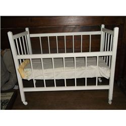 Vintage Doll Crib 1960's Doll Crib 27" x 14" x 22"