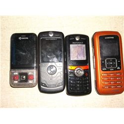 4 Cell Phones 1 Kyocera 2 Motorola's 1 LG