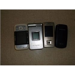 4 Cell Phones 3 Samsung's 1 Nokia
