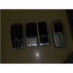 4 Cell Phones 1 Siemens 1 Sony Ericsson 1 Motorola 1 Nokia