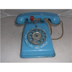Toy Telephone Blue The Steel Stamping Co. Lorain, Ohio Made in U.S.A.
