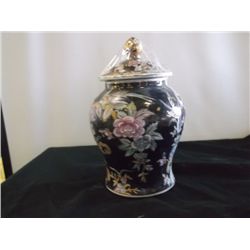 Oriental Vase 7" Round 10" Tall