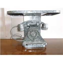 Galvanized Tin Phone Shelf