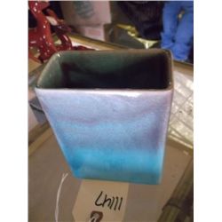 vintage La Mirada California pottery vase vintage La Mirada California pottery vase turquoise crackl