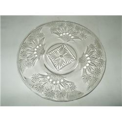 Floral & Berry Pattern (6) Dessert Plate pressed glass