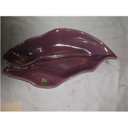 vintage Catalina California pottery leaf dish vintage Catalina California pottery leaf dish purple &