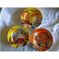 3  Kellogg's Plates Kellogg's Collector Plates